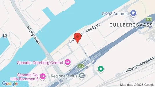 Kontorlokaler til leje i Gøteborg Centrum - kort over placeringen