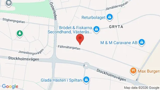Værkstedslokaler til leje i Västerås - Foto fra Google Street View