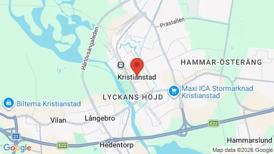 Ladenlokale zur Miete i Kristianstad – Foto von Google Street View