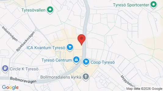 Kontorlokaler til leje i Tyresö - kort over placeringen