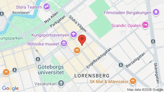 Kontorlokaler til leje i Gøteborg Centrum - kort over placeringen