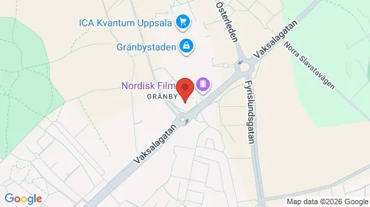 Kontorlokaler til leje i Uppsala - kort over placeringen