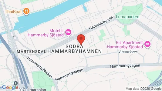 Kantorruimte te huur i Hammarbyhamnen - kort over placeringen