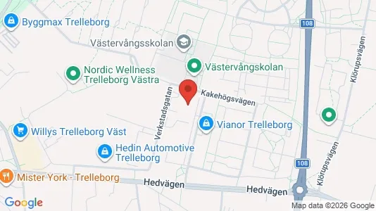 Industrilokaler för uthyrning i Trelleborg - kort over placeringen