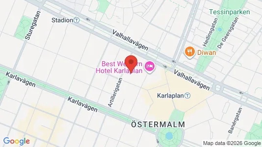 Kontorer til leie i Östermalm - kort over placeringen