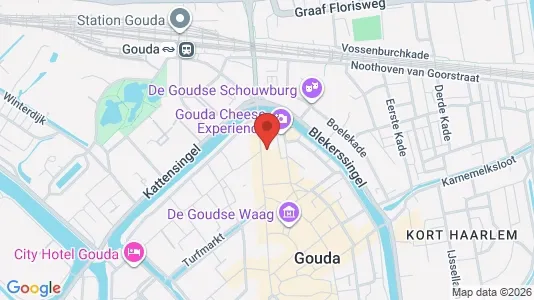 Gewerbeflächen zur Miete i Gouda - kort over placeringen