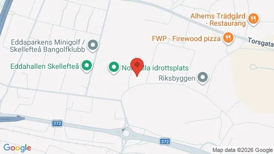 Værkstedslokaler til leje i Skellefteå - kort over placeringen