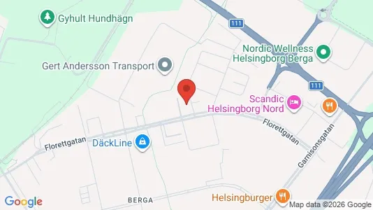 Varastot Vuokrattavana i Helsingborg - kort over placeringen