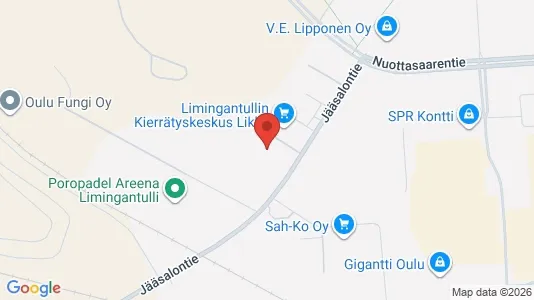 Lokaler til leje i Oulu - kort over placeringen
