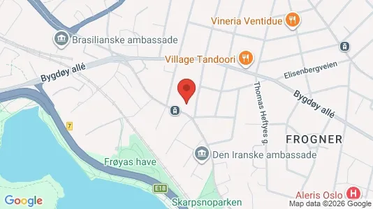 Toimistotilat Vuokrattavana i Oslo Frogner - Kuva Google Street Viewstä