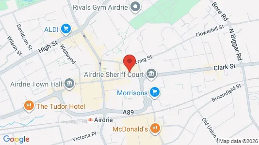 Commercial properties for sale i Airdrie - Lanarkshire - kort over placeringen