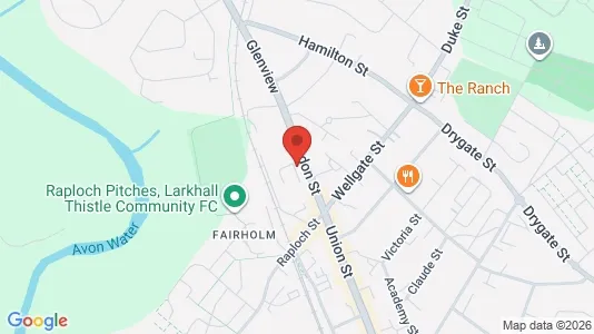 Nieruchomości komercyjne Na sprzedaż i Larkhall - Lanarkshire - kort over placeringen