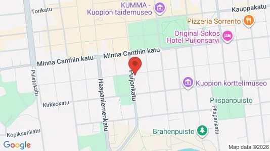 Commercial properties for rent i Kuopio - kort over placeringen