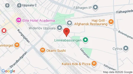 Kontorlokaler til leje i Uppsala - kort over placeringen