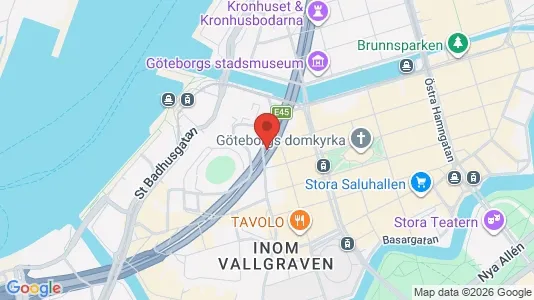 Kontorlokaler til leje i Gøteborg Centrum - kort over placeringen