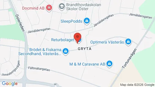 Verkstedhaller til leie i Västerås – Bilde fra Google Street View