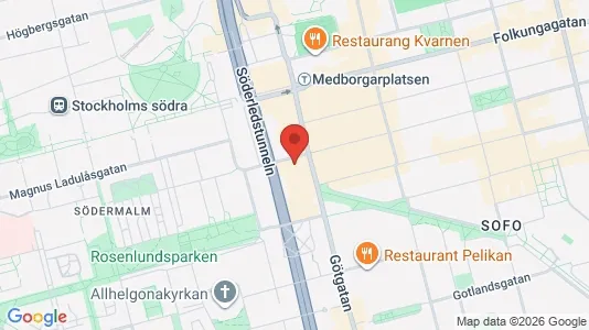 Kontorlokaler til leje i Södermalm - Foto fra Google Street View