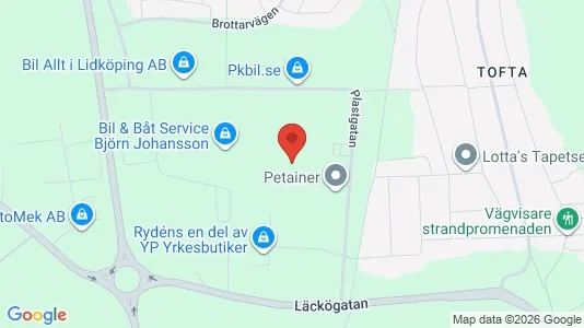 Værkstedslokaler til leje i Lidköping - kort over placeringen