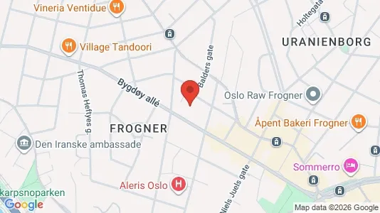 Kontorer til leie i Oslo Frogner – Bilde fra Google Street View