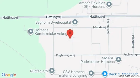 Lagerlokaler til leje i Horsens - kort over placeringen
