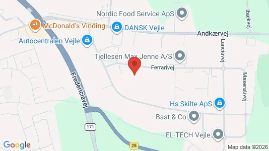 Nieruchomości komercyjne Do wynajęcia i Vejle - kort over placeringen