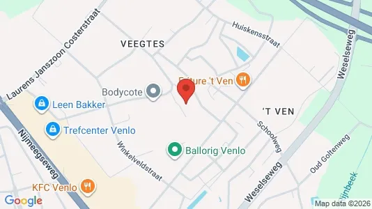 Liikekiinteistöt Vuokrattavana i Venlo - kort over placeringen