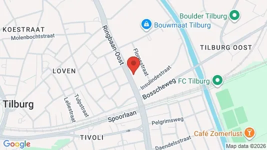 Kontorlokaler til leje i Tilburg - kort over placeringen