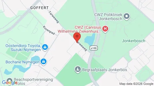 Lokaler til leie i Nijmegen - kort over placeringen