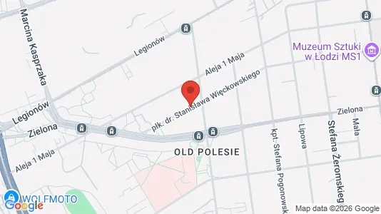 Kontorer til leie i Łódź – Bilde fra Google Street View