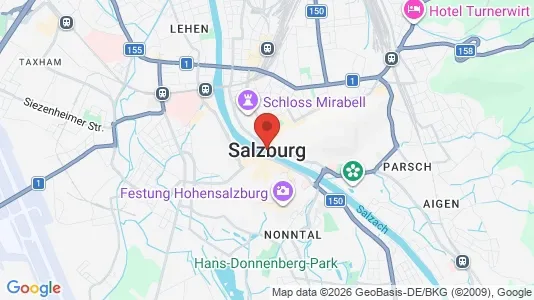 Sklepy Do wynajęcia i Salzburg - kort over placeringen