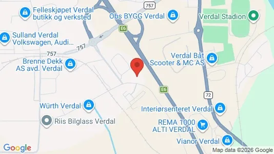 Büros zur Miete i Verdal – Foto von Google Street View