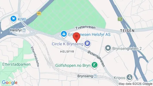 Kontorlokaler til leje i Oslo Østensjø - kort over placeringen