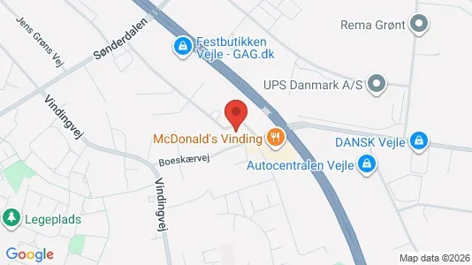 Kontorlokaler til leje i Vejle Centrum - Foto fra Google Street View