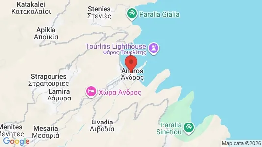 Commercial properties for rent i Andros - kort over placeringen