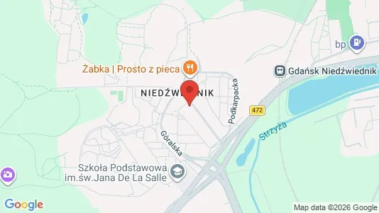 Commercial properties for rent i Gdańsk - kort over placeringen