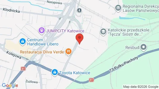 Lokaler til leje i Katowice - kort over placeringen