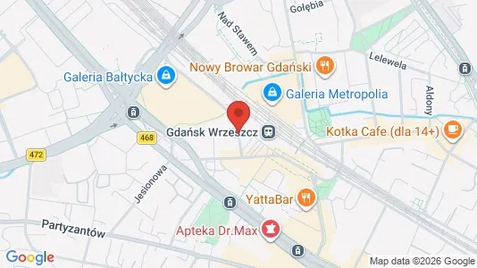 Liikekiinteistöt Vuokrattavana i Gdańsk - kort over placeringen