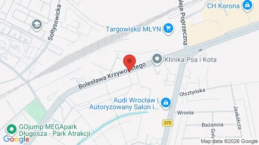 Gewerbeflächen zur Miete i Wrocław - kort over placeringen