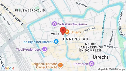 Kontorer til leie i Utrecht Binnenstad - kort over placeringen