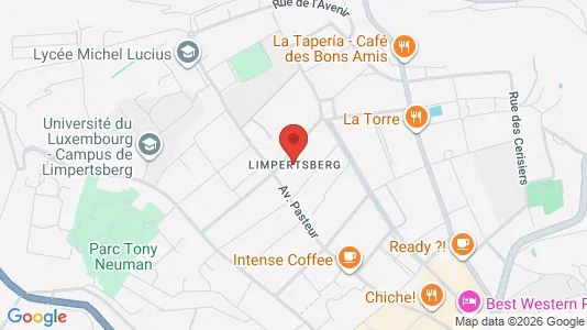 Office spaces for rent i Luxembourg - kort over placeringen