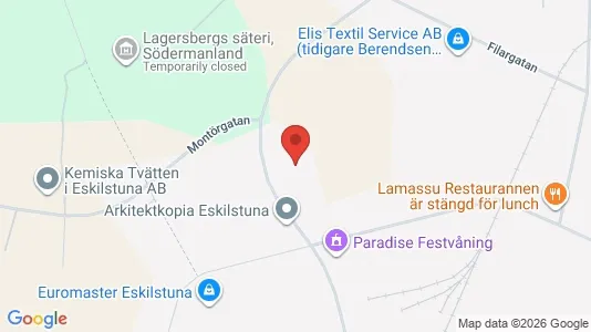 Industrial properties for rent i Eskilstuna - kort over placeringen