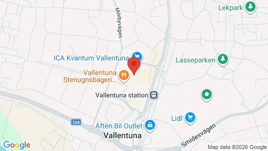 Gewerbeflächen zur Miete i Vallentuna - kort over placeringen