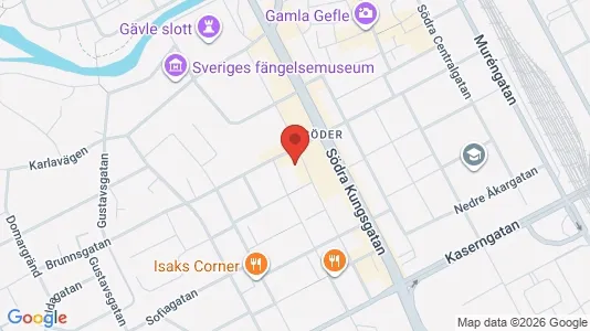 Commercial properties for rent i Gävle - kort over placeringen
