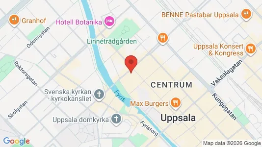 Commercial properties for rent i Uppsala - kort over placeringen