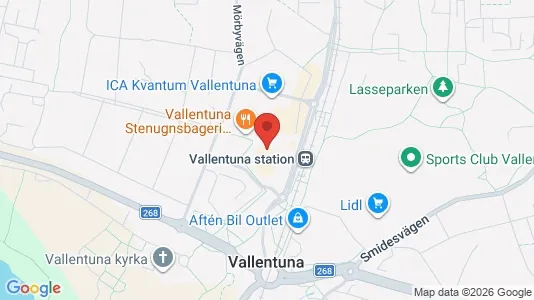 Commercial properties for rent i Vallentuna - kort over placeringen