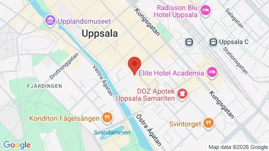 Kontorlokaler til leje i Uppsala - kort over placeringen