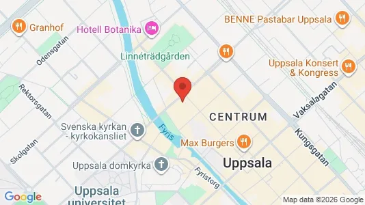 Commercial properties for rent i Uppsala - kort over placeringen