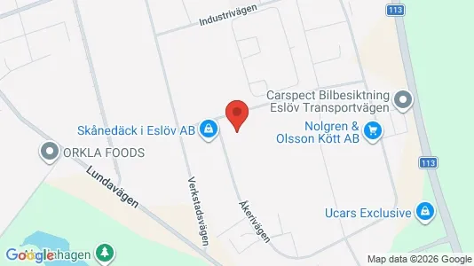 Lagerlokaler til leje i Eslöv - Foto fra Google Street View