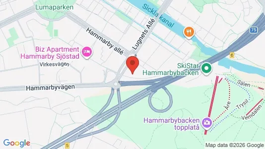 Kontorlokaler til leje i Hammarbyhamnen - Foto fra Google Street View