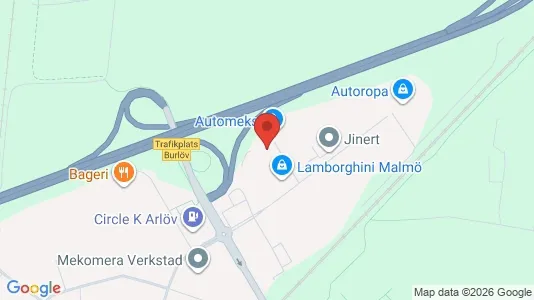 Verkstedhaller til leie i Burlöv - kort over placeringen